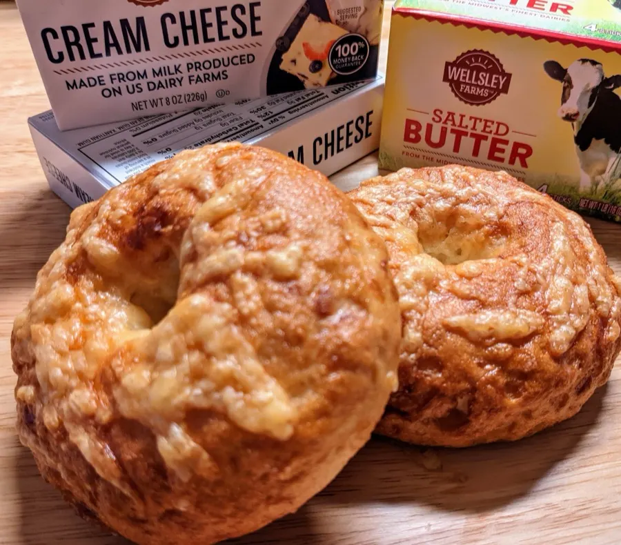 Asiago cheese bagels